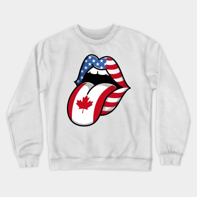 Tongue Canadian Pride Flag of Canada Crewneck Sweatshirt by RW